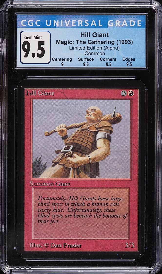 1993 Magic The Gathering MTG Alpha Hill Giant CGC 9.5 GEM MINT