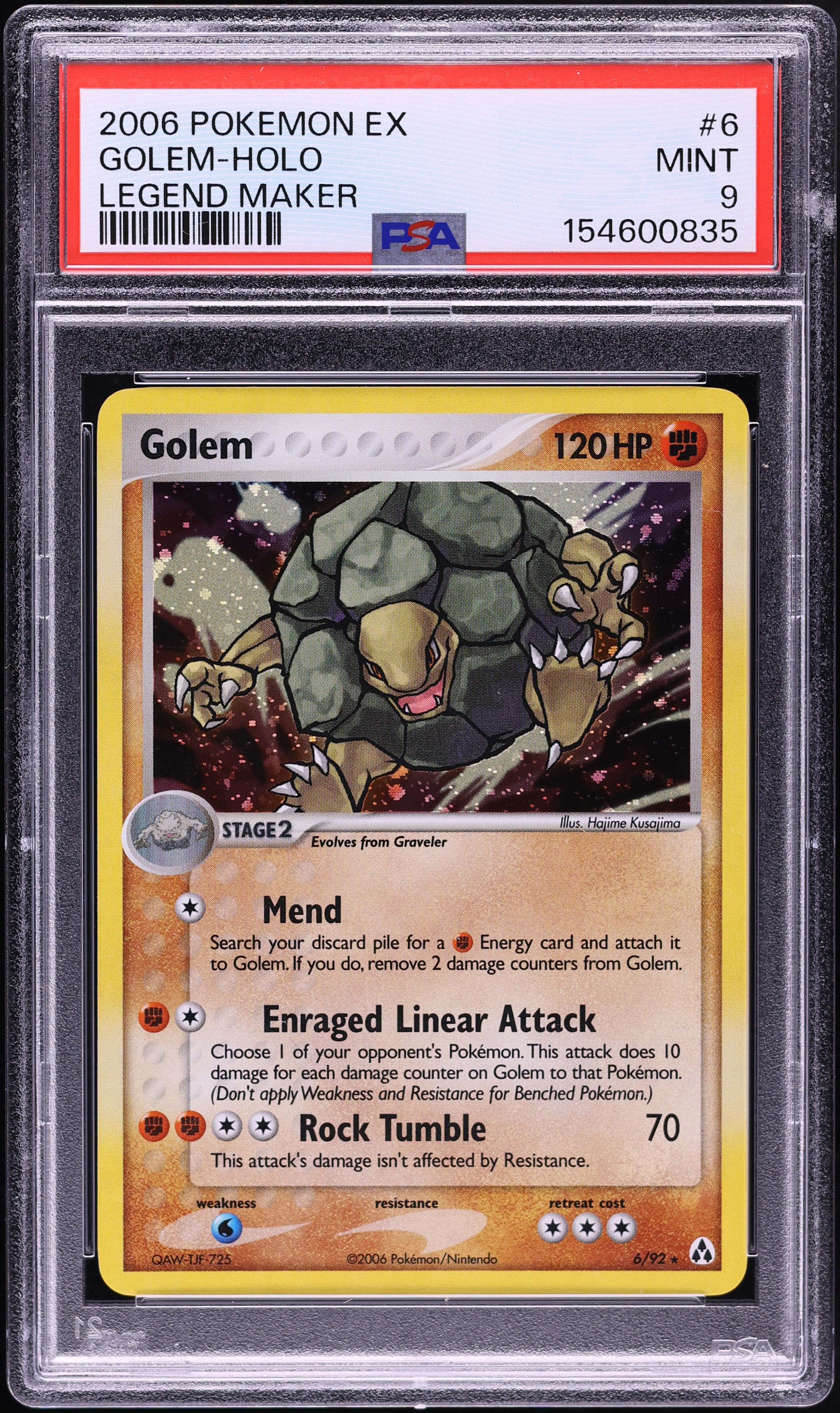 2006 Pokemon EX Legend Maker Holo Golem #6 PSA 9 MINT