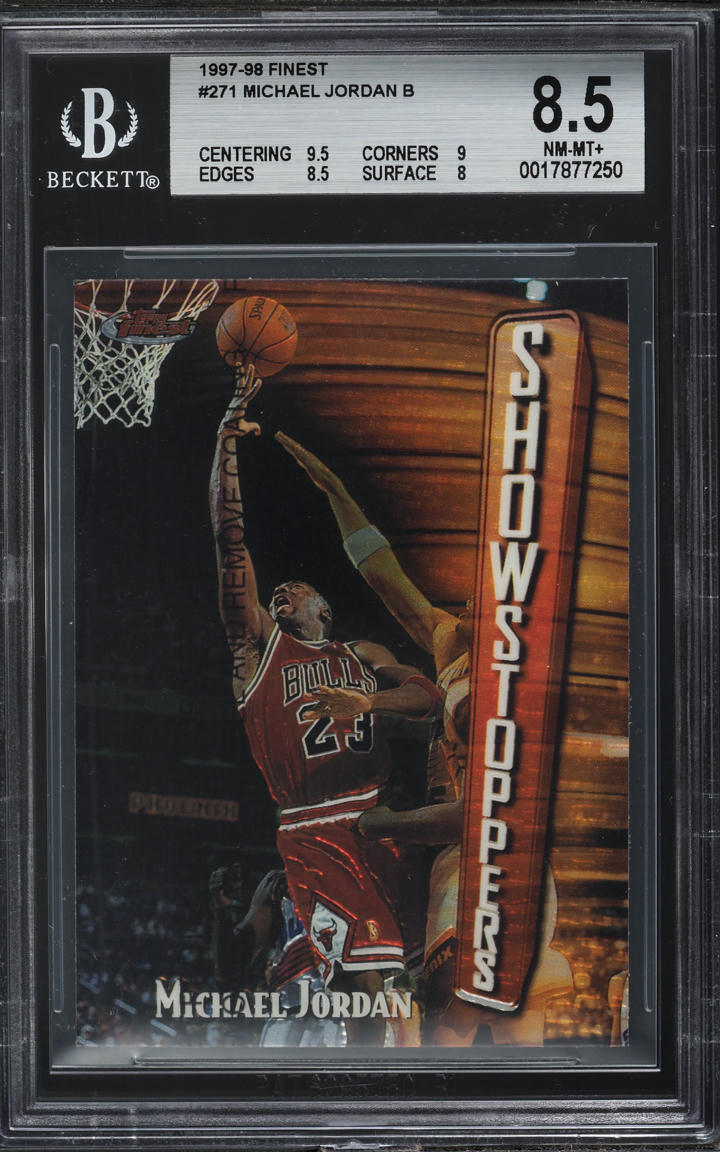 1997 Finest Basketball w/ Coating Michael Jordan #271 BGS 8.5 NM-MT+