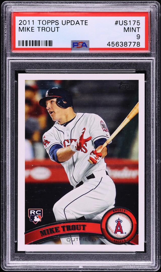 2011 Topps Update Mike Trout ROOKIE #US175 PSA 9 MINT