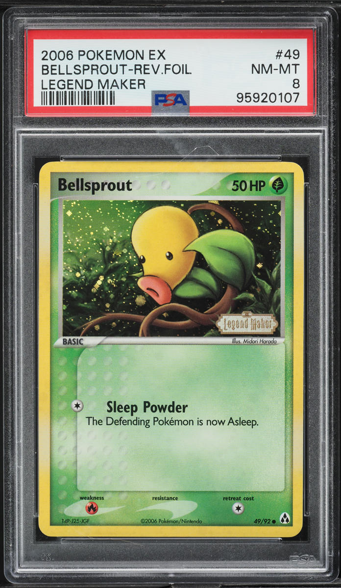 2006 Pokemon EX Legend Maker Reverse Holo Bellsprout #49 PSA 8 NM-MT
