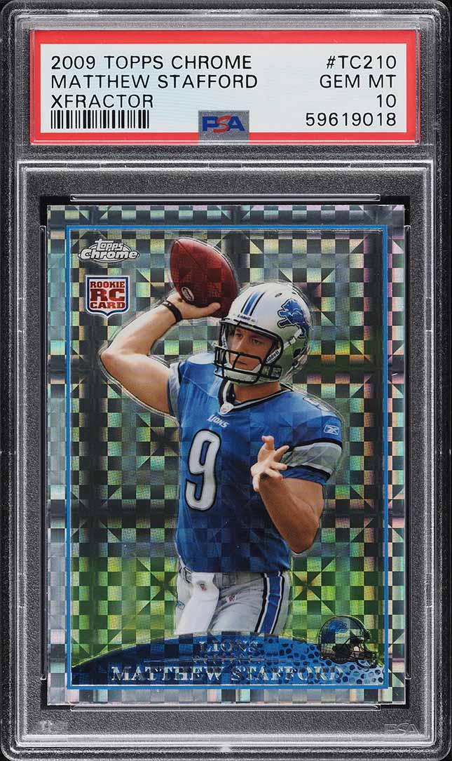2009 Topps Chrome Xfractor Matthew Stafford ROOKIE #TC210 PSA 10 GEM MINT