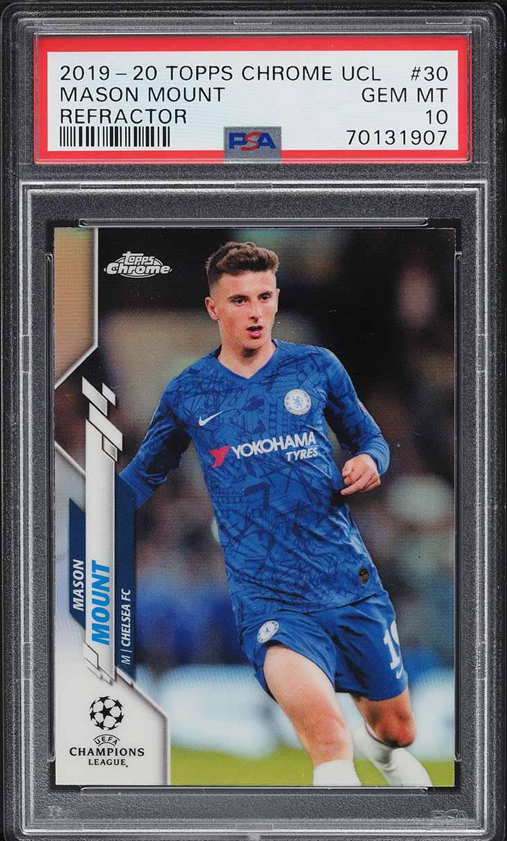 2019 Topps Chrome UEFA Refractor Mason Mount ROOKIE #30 PSA 10 GEM MINT