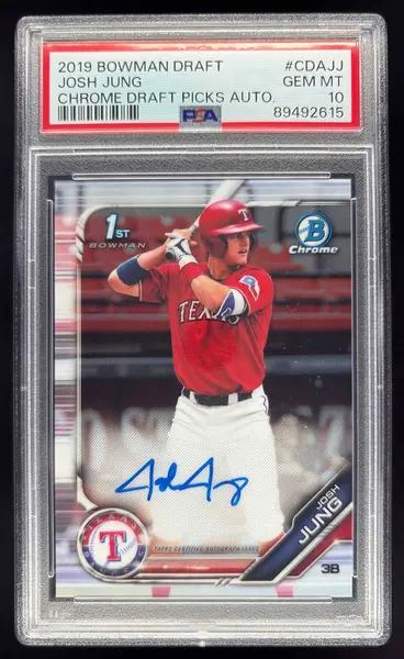 2019 Bowman Draft Chrome Pick Autographs #CDA-JJ Josh Jung Auto PSA 10