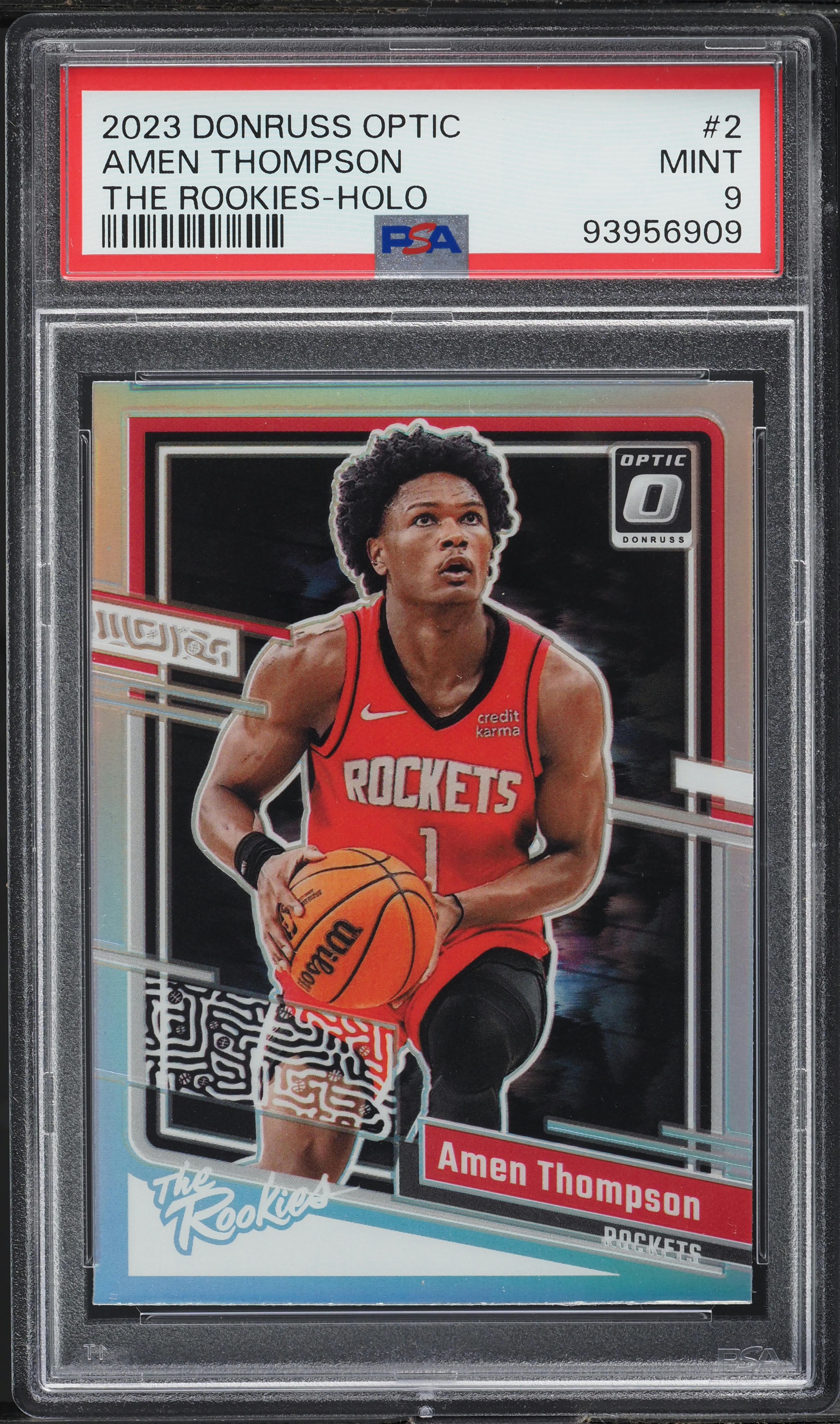 2023 Donruss Optic The Rookies Holo Amen Thompson ROOKIE #2 PSA 9 MINT