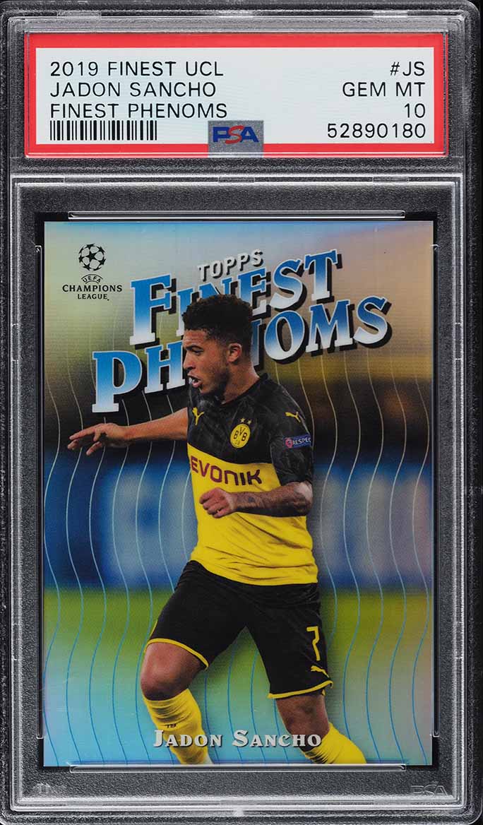 2019 Finest UEFA Champions League Phenoms Jadon Sancho #FP-JS PSA 10 GEM MINT