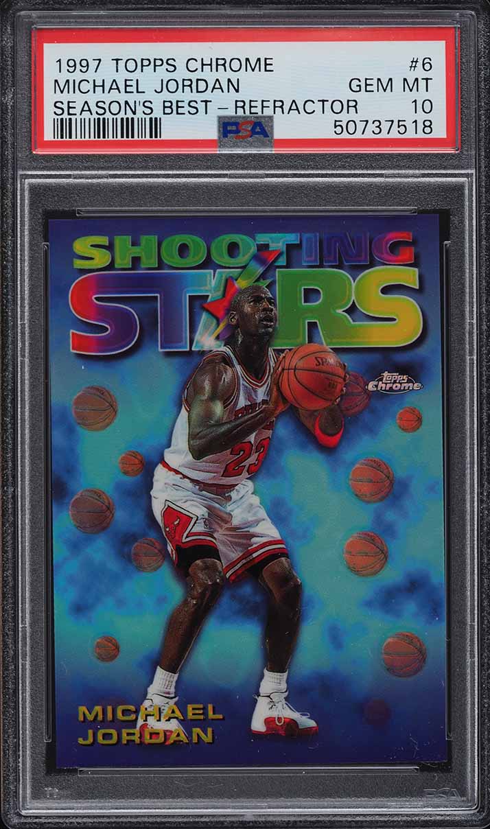 1997 Topps Chrome Season's Best Refractor Michael Jordan #6 PSA 10 GEM MINT