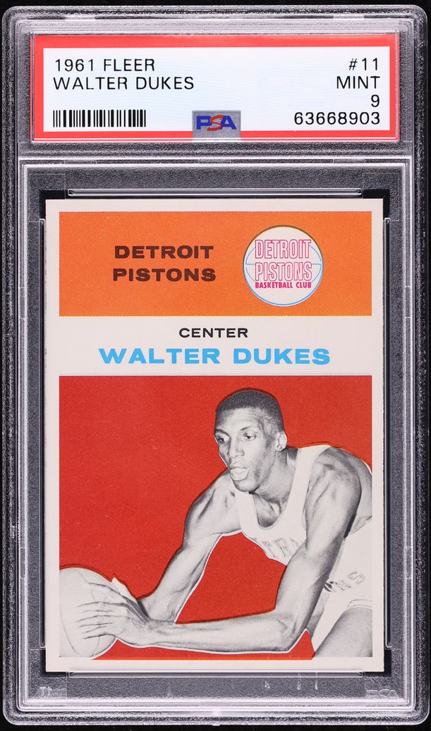 1961 Fleer Basketball Walter Dukes #11 PSA 9 MINT