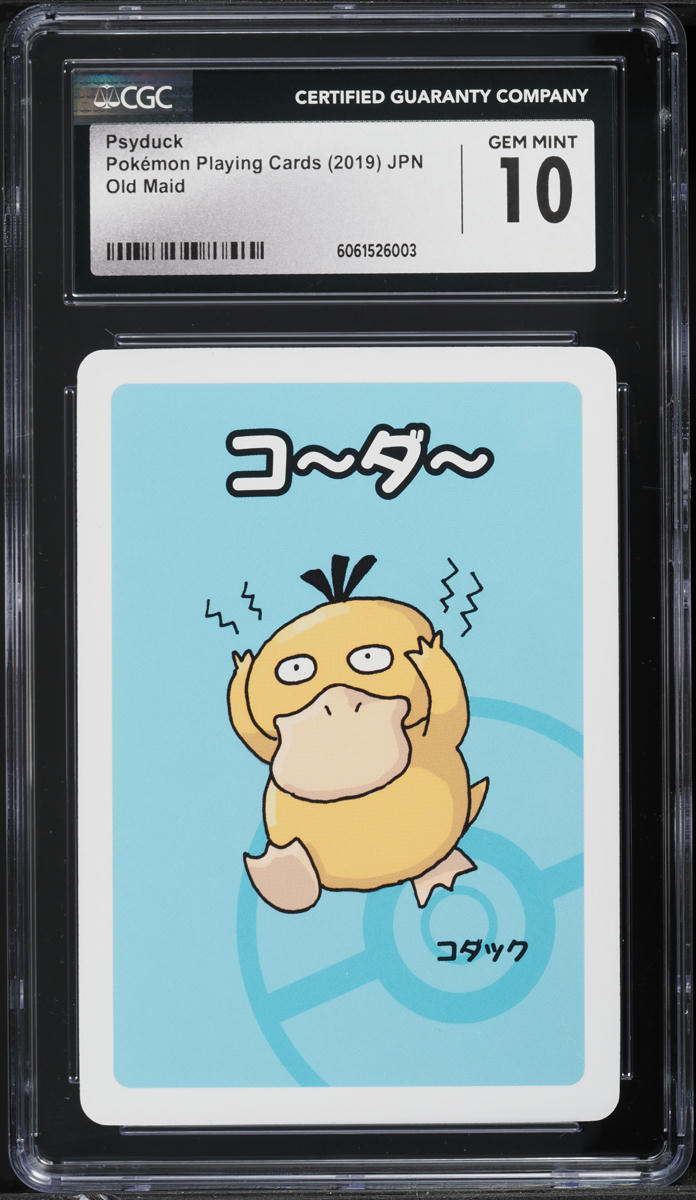 2019 Pokemon Japanese Playing Cards Old Maid Psyduck CGC 10 GEM MINT