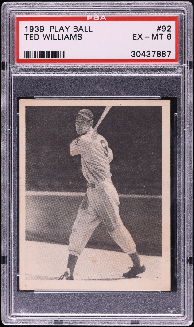 1939 Play Ball Ted Williams ROOKIE #92 PSA 6 EXMT
