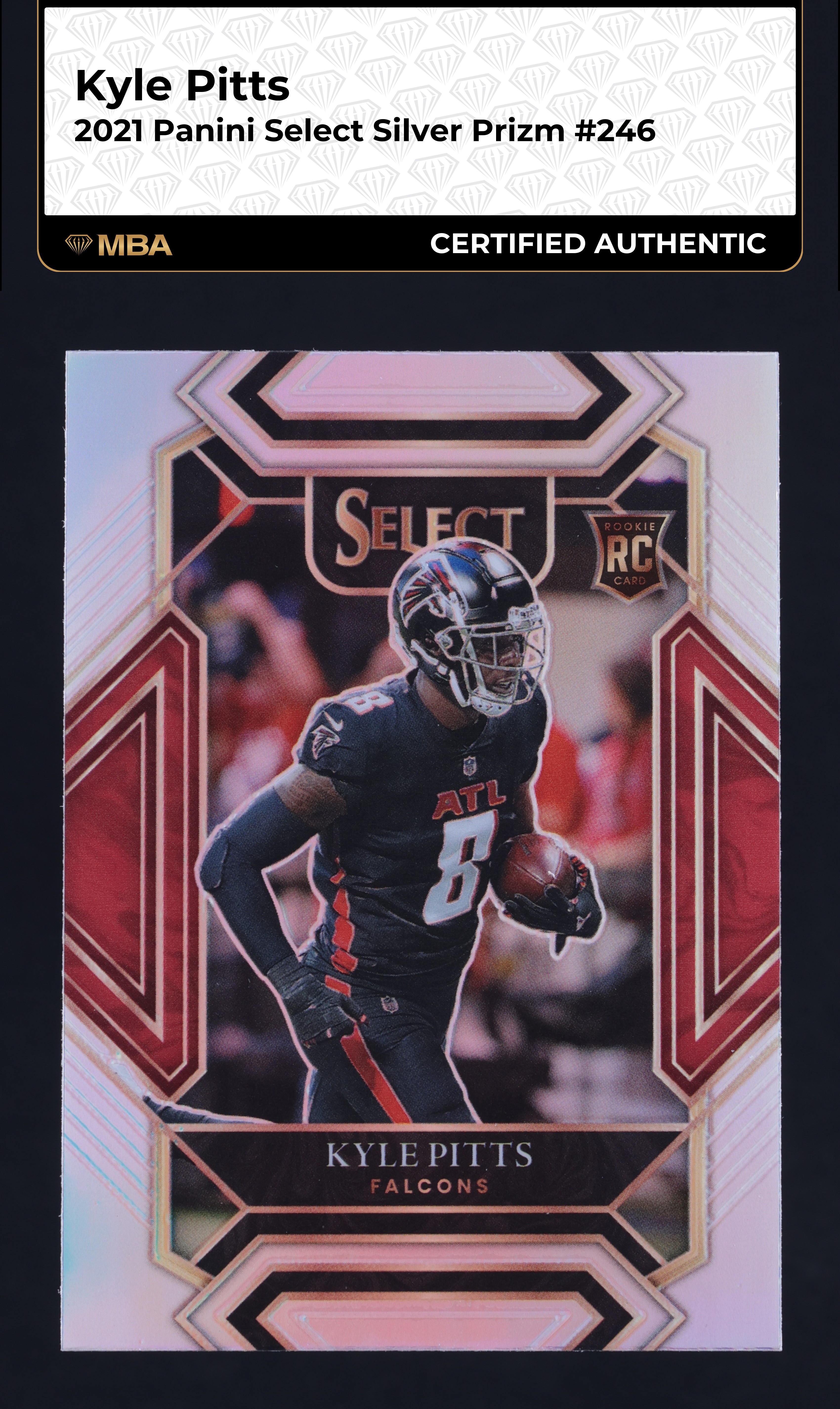2021 Select Club Level Silver Prizm Kyle Pitts ROOKIE #246 MBA AUTH