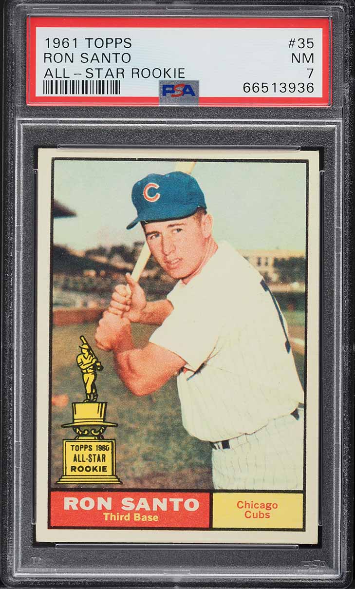 1961 Topps Ron Santo ROOKIE #35 PSA 7 NRMT