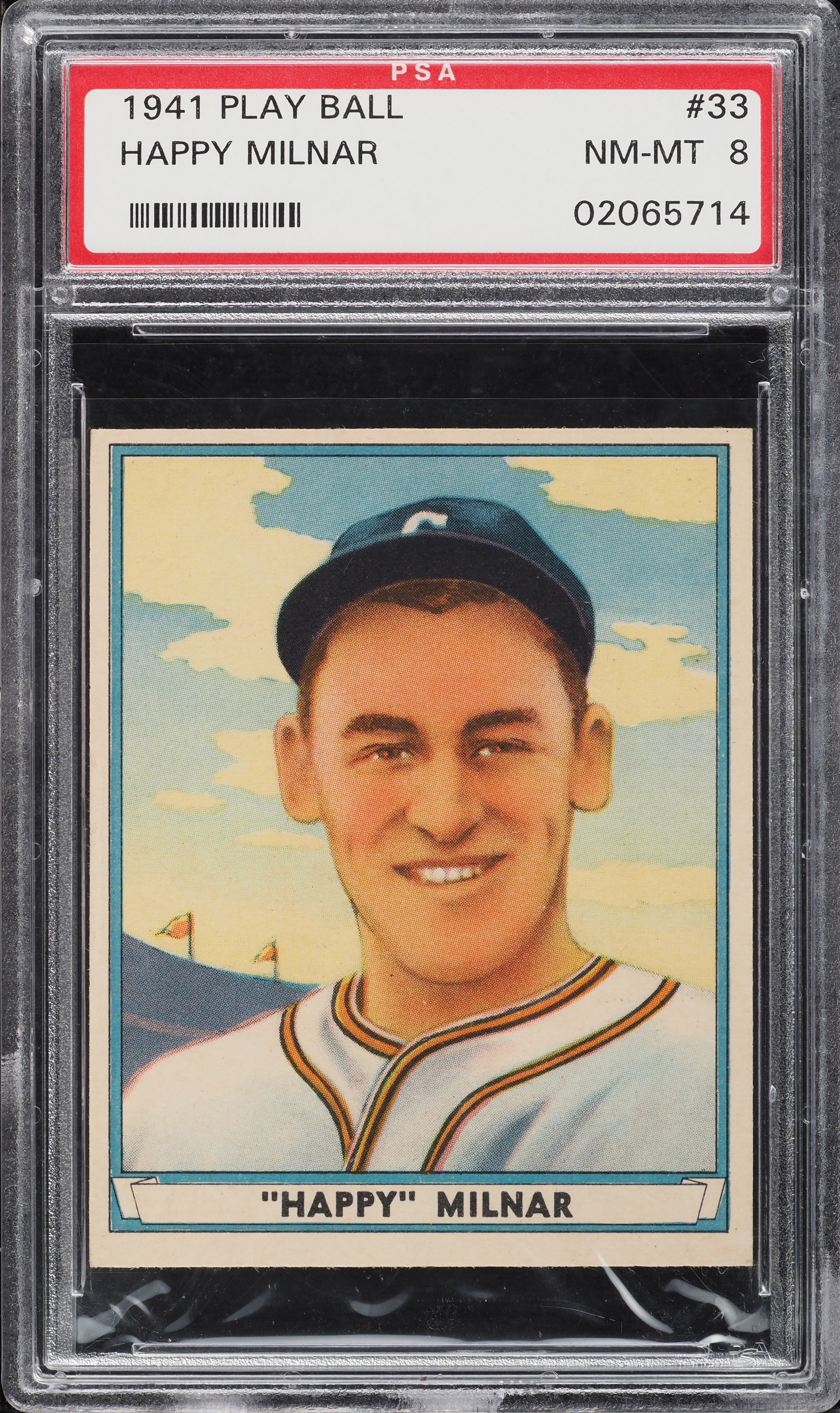 1941 Play Ball Happy Milnar #33 PSA 8 NM-MT