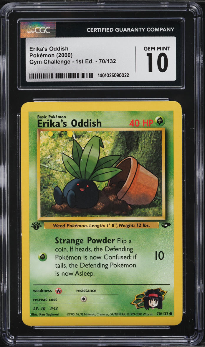 2000 Pokemon Gym Challenge 1st Edition Erika's Oddish #70 CGC 10 GEM MINT