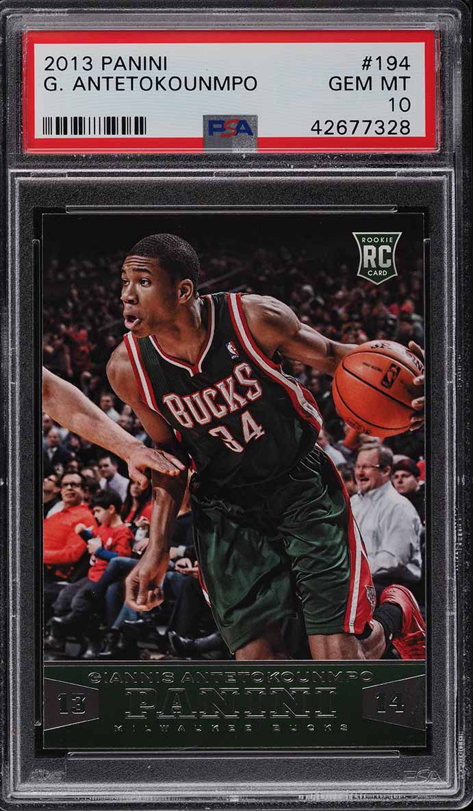 2013 Panini Basketball Giannis Antetokounmpo ROOKIE RC #194 PSA 10 GEM MINT