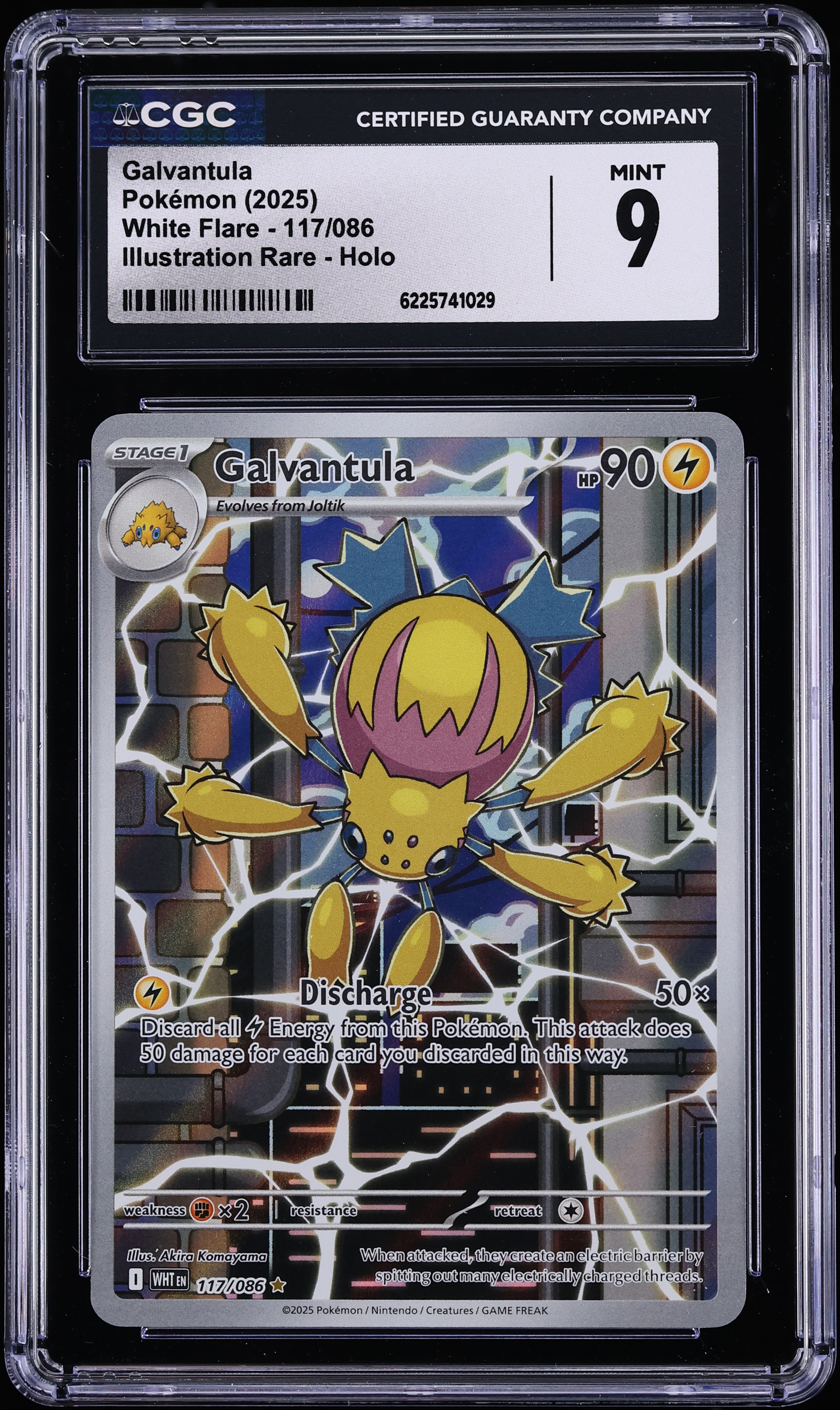 2025 Pokemon Scarlet & Violet White Flare IR Galvantula #117 CGC 9 MINT