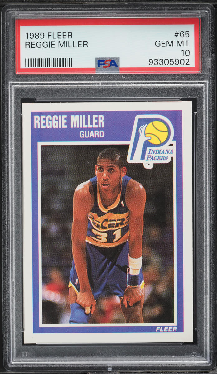 1989 Fleer Basketball Reggie Miller #65 PSA 10 GEM MINT