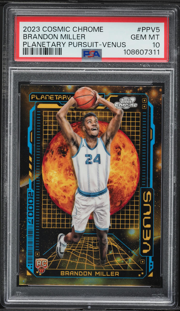 2023 Topps Chrome Cosmic Planetary Pursuit Venus Brandon Miller ROOKIE PSA 10