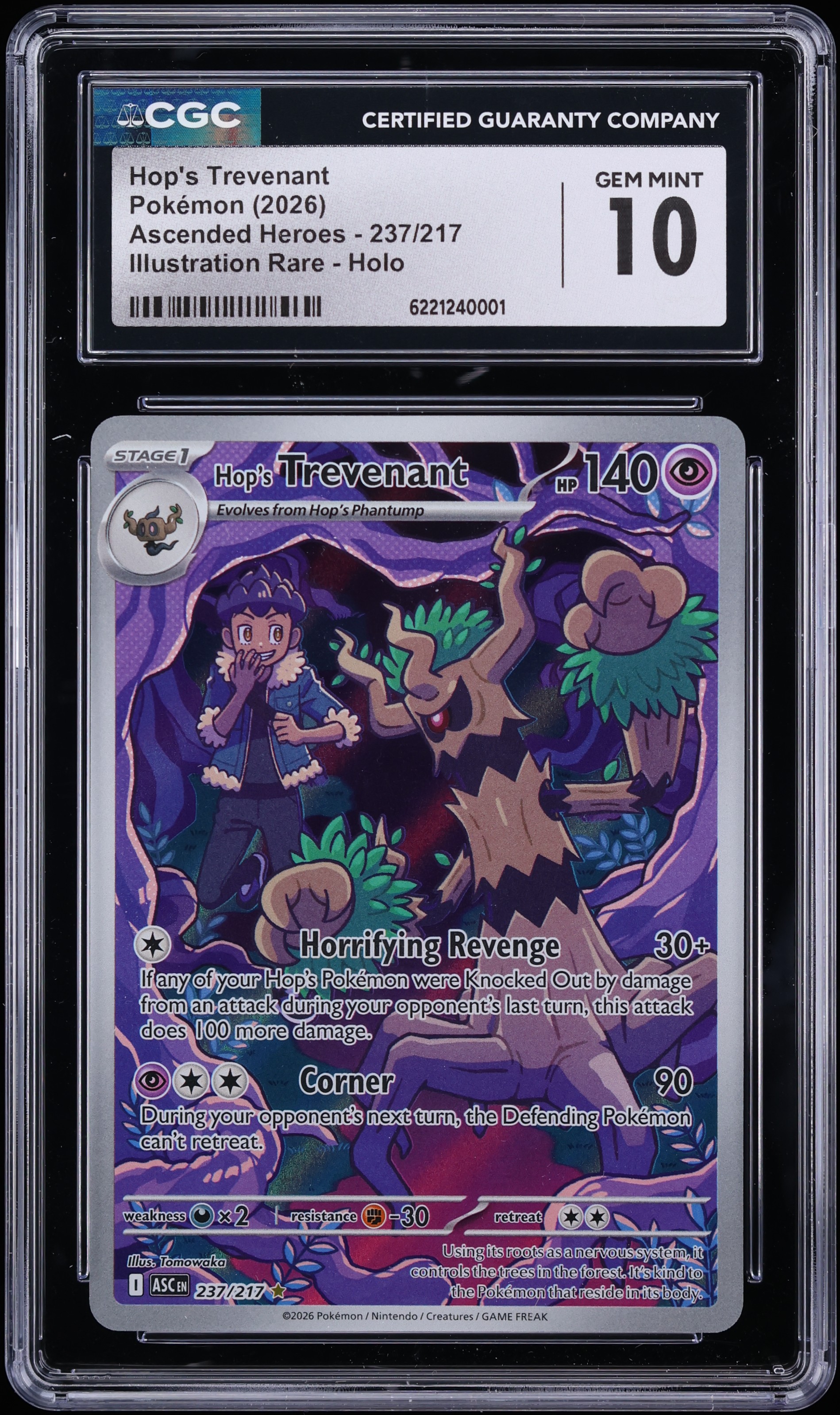 2026 Pokemon Mega Evolution Ascended Heroes IR Hop's Trevenant #237 CGC 10 GEM MINT