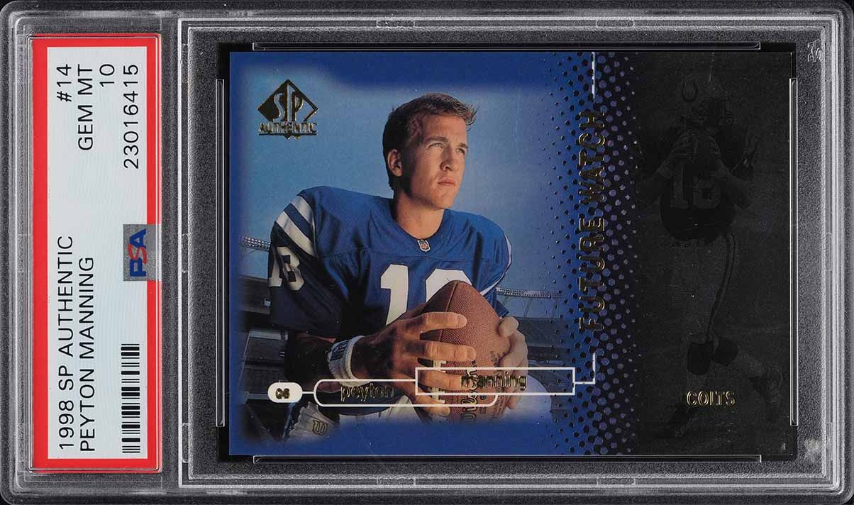 1998 SP Authentic Peyton Manning ROOKIE  /2000 #14 PSA 10 GEM MINT