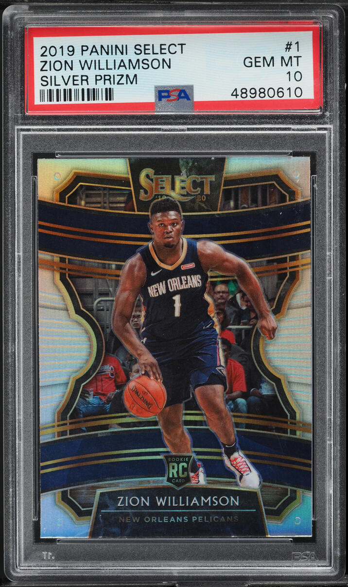 2019 Select Concourse Silver Prizm Zion Williamson ROOKIE #1 PSA 10 GEM MINT
