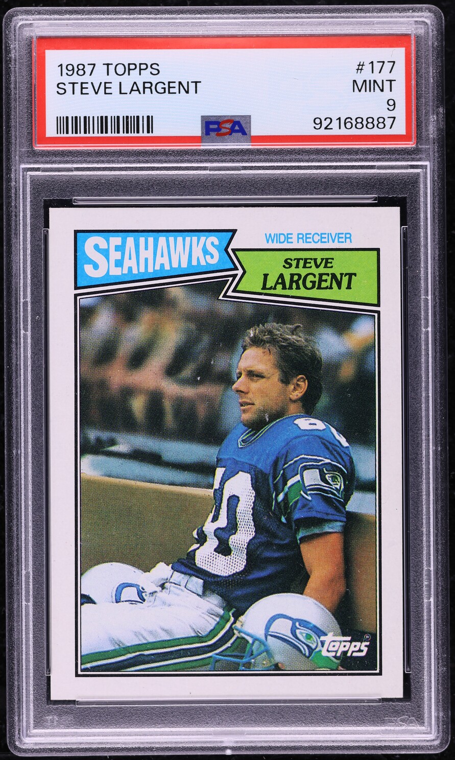 1987 Topps Football Steve Largent #177 PSA 9 MINT