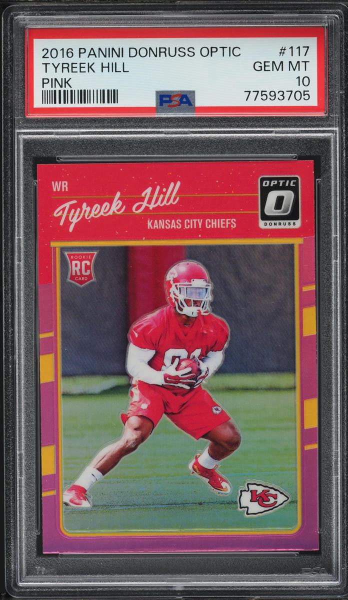 2016 Donruss Optic Pink Tyreek Hill ROOKIE #117 PSA 10 GEM MINT