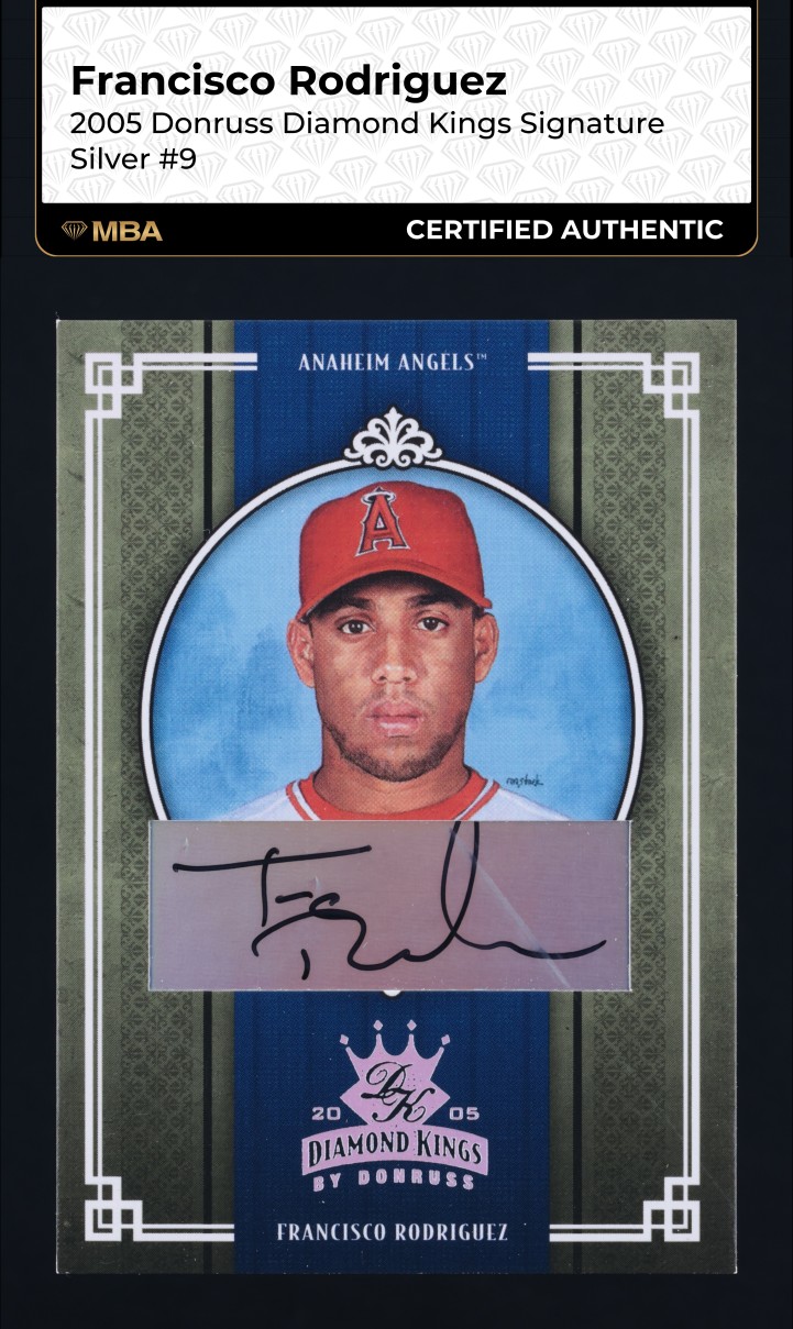 2005 Donruss Diamond Kings Silver Francisco Rodriguez AUTO 50/50 #9 MBA AUTH