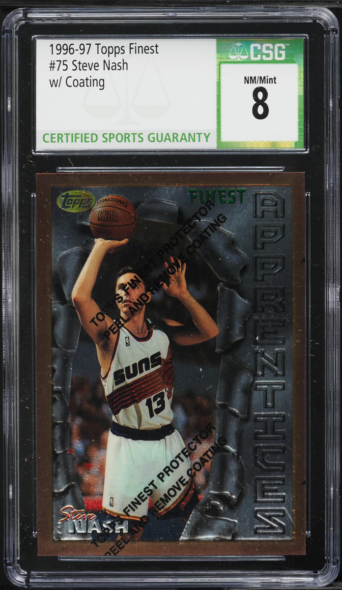 1996 Finest w/ Coating Steve Nash ROOKIE #75 CSG 8 NM-MT
