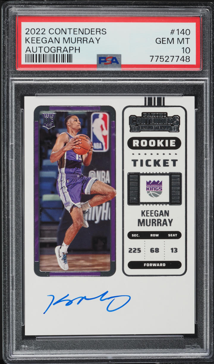 2022 Panini Contenders Keegan Murray ROOKIE AUTO #140 PSA 10 GEM MINT
