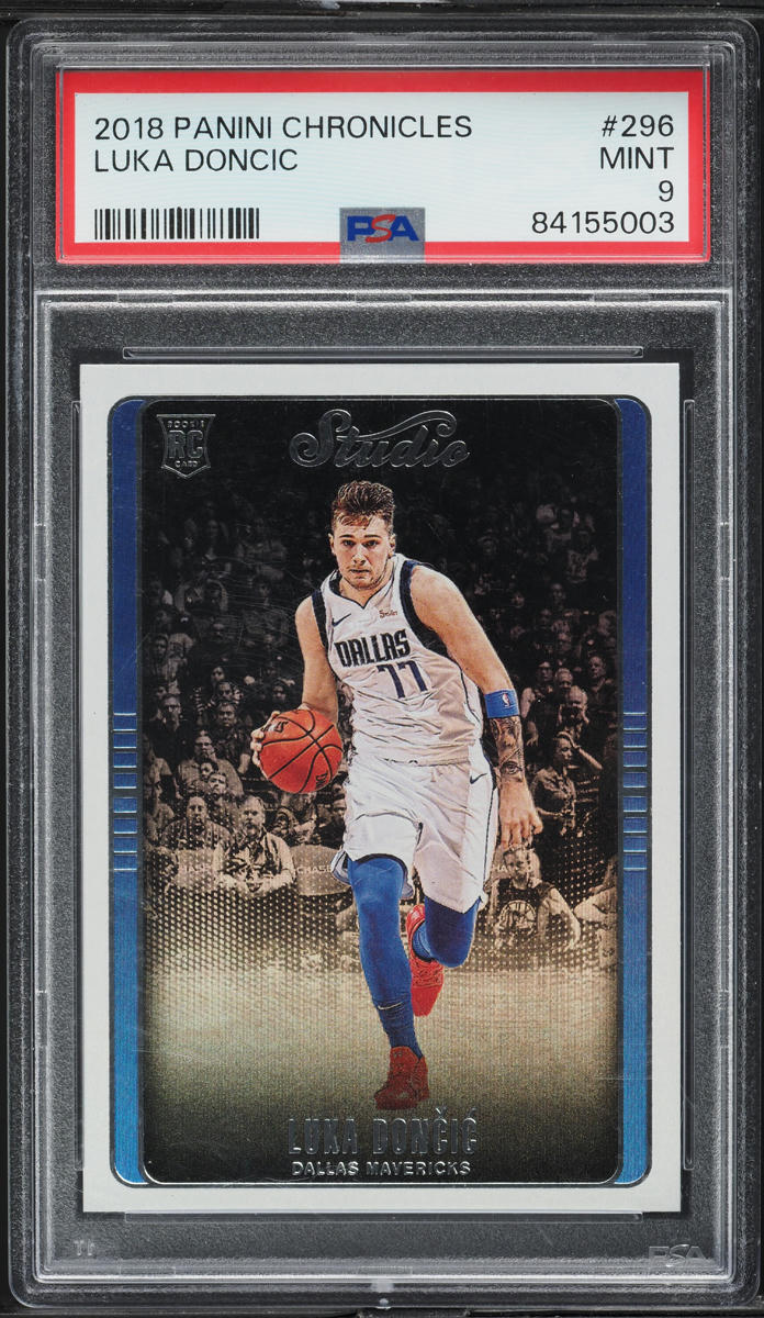 2018 Panini Chronicles Studio Luka Doncic ROOKIE #296 PSA 9 MINT