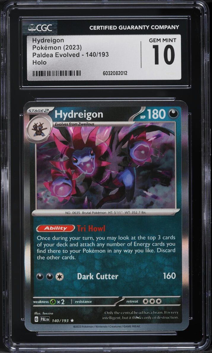2023 Pokemon Scarlet & Violet Paldea Evolved Holo Hydreigon #140 CGC 10 GEM MINT