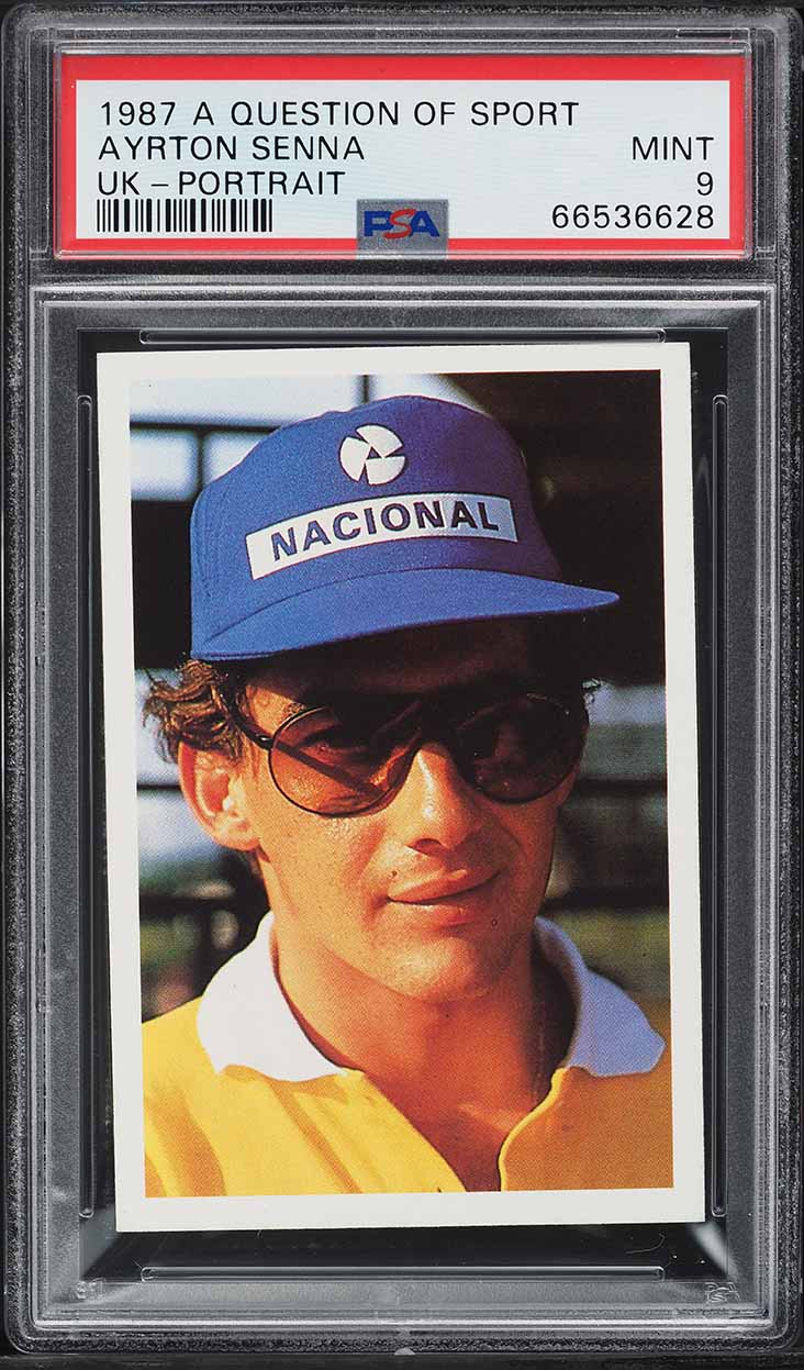 1987 A Question Of Sport UK Portrait Ayrton Senna ROOKIE PSA 9 MINT