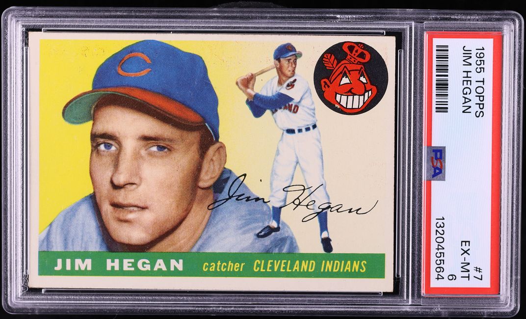 1955 Topps Jim Hegan #7 PSA 6 EXMT