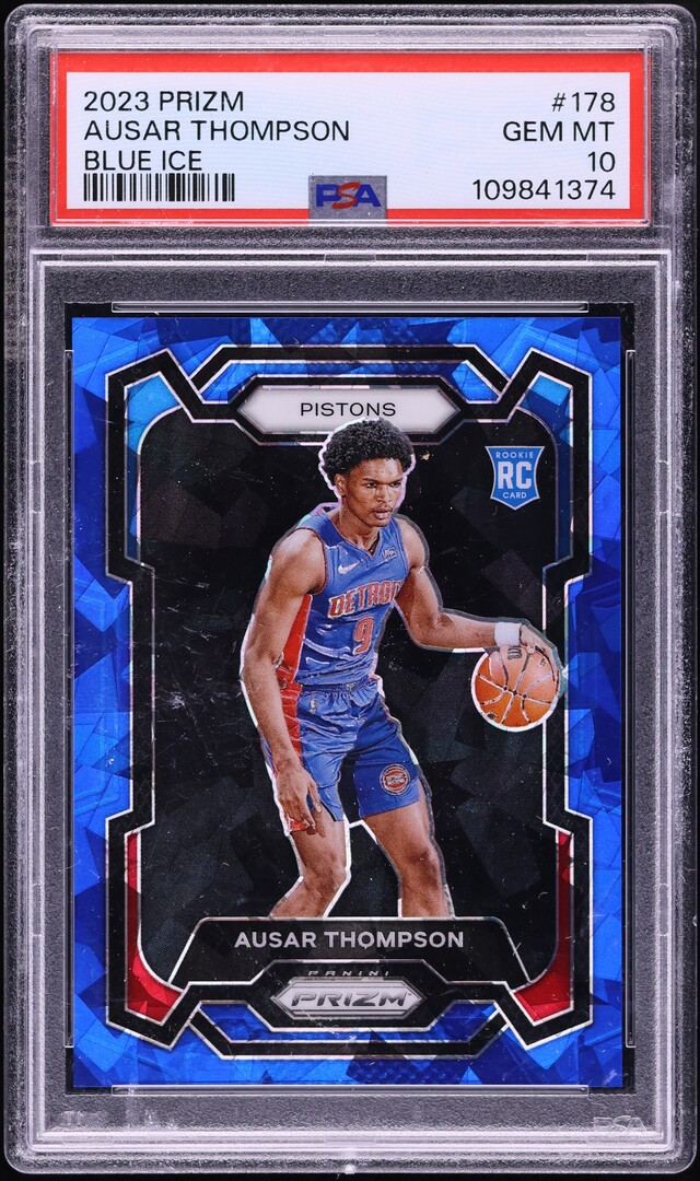 2023 Panini Prizm Blue Ice Ausar Thompson ROOKIE /125 #178 PSA 10 GEM MINT