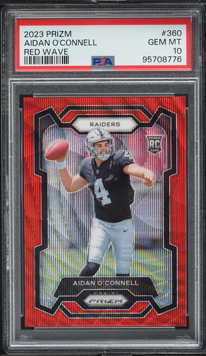 2023 Panini Prizm Red Wave Aidan O'Connell ROOKIE /149 #360 PSA 10 GEM MINT
