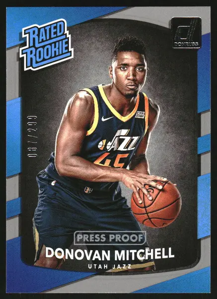 2017-18 Panini Donruss Press Proof Silver #188 Donovan Mitchell RC /299