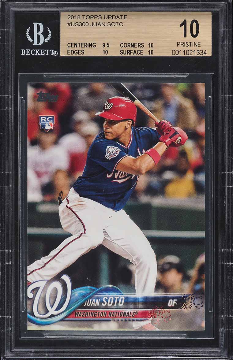 2018 Topps Update Batting Juan Soto ROOKIE #US300 BGS 10 PRISTINE