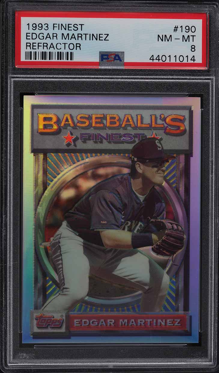 1993 Finest Refractor Edgar Martinez #190 PSA 8 NM-MT