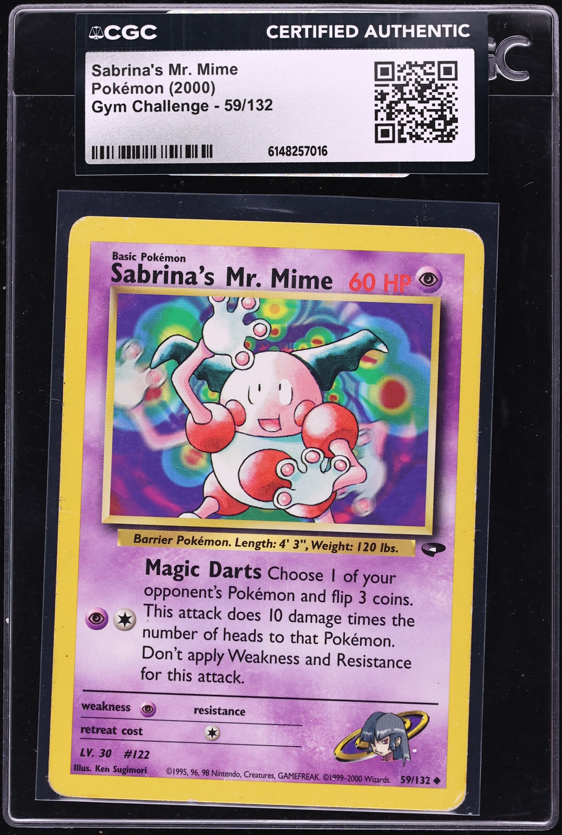 2000 Pokemon Gym Challenge Sabrina's Mr. Mime #59 CGC AUTH