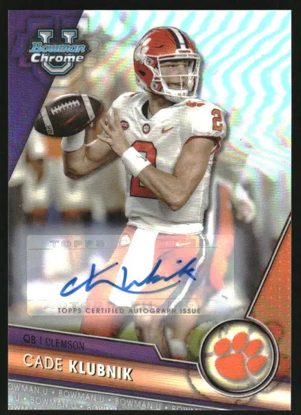 2023 Bowman University Chrome Autographs Refractor #33 Cade Klubnik Auto /499