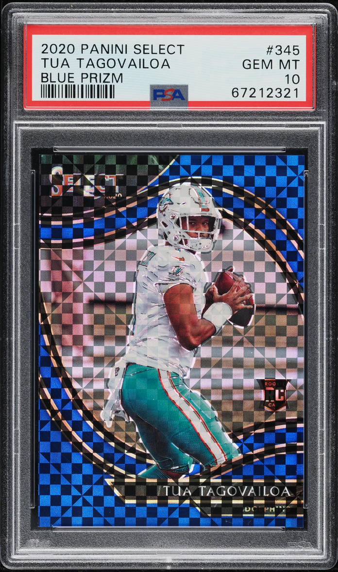 2020 Select Field Level Blue Prizm Tua Tagovailoa ROOKIE 49/49 #345 PSA 10 GEM