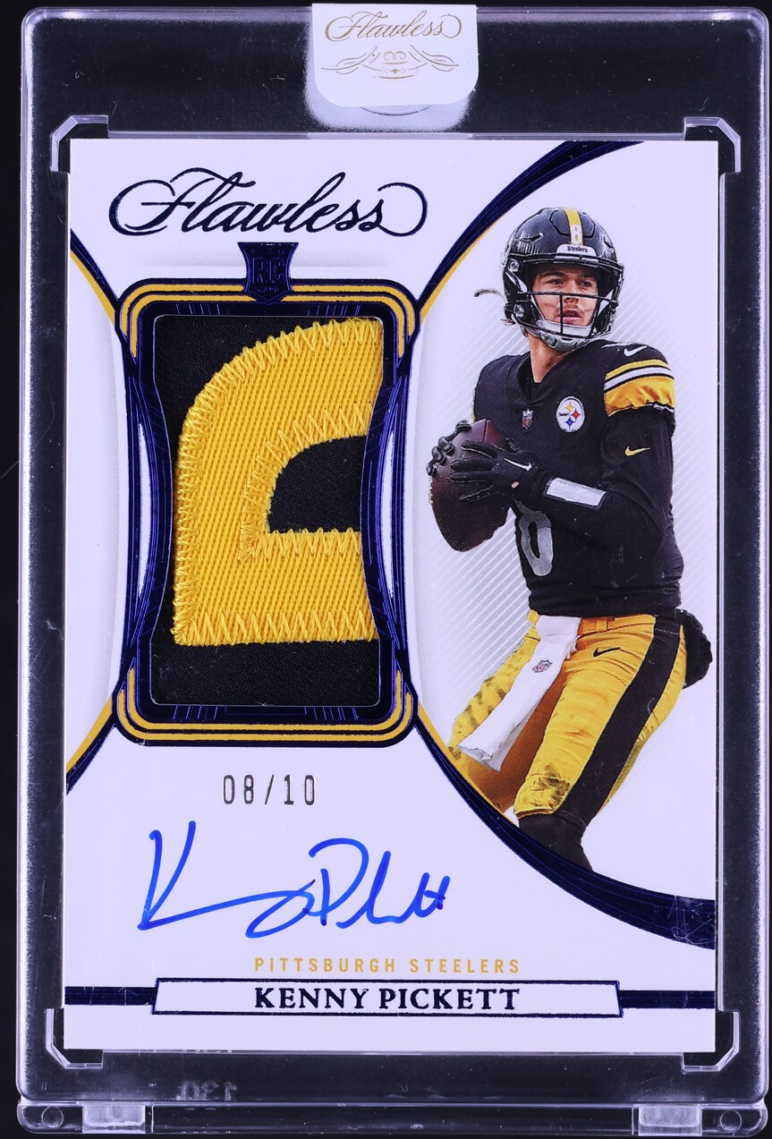 2022 Panini Flawless Sapphire Kenny Pickett ROOKIE PATCH AUTO JSY # 8/10 #RPA-KP