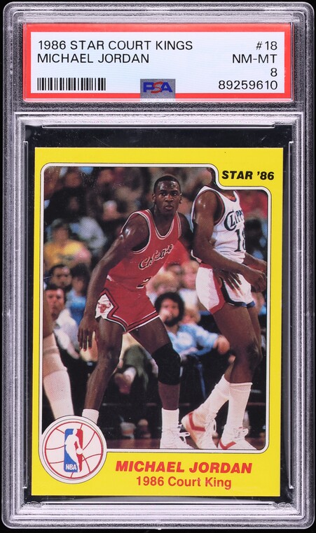 1986 Star Court Kings Michael Jordan ROOKIE #18 PSA 8 NM-MT