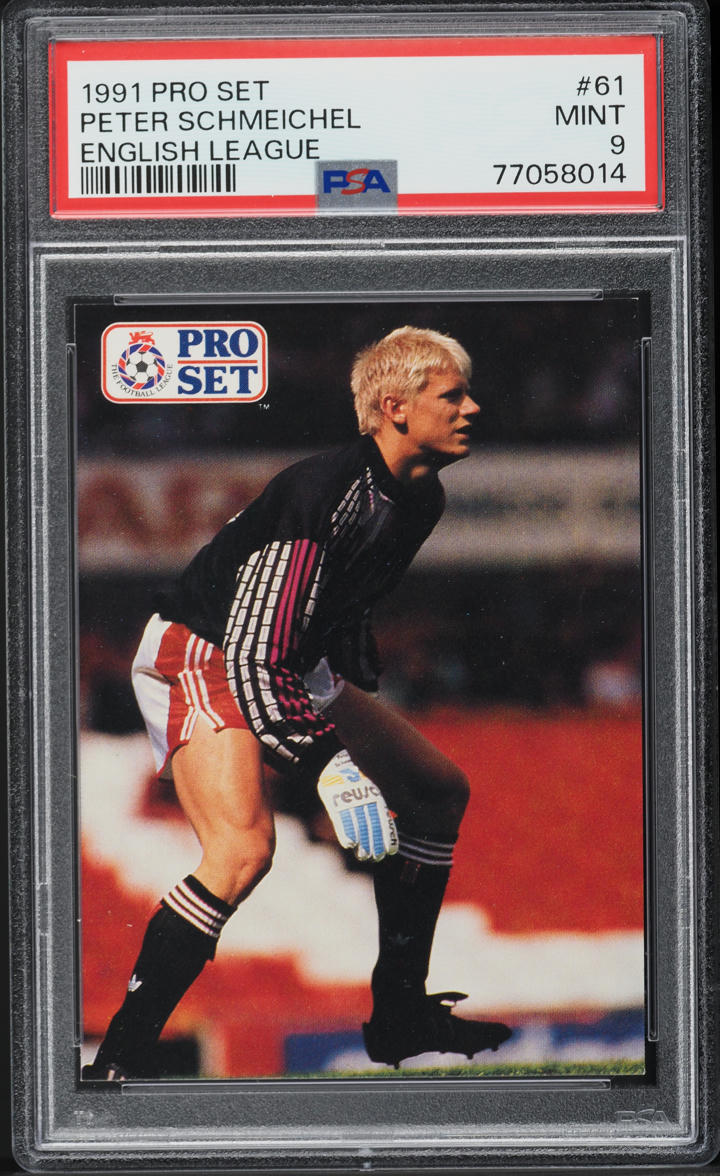 1991 Pro Set English League Peter Schmeichel ROOKIE #61 PSA 9 MINT