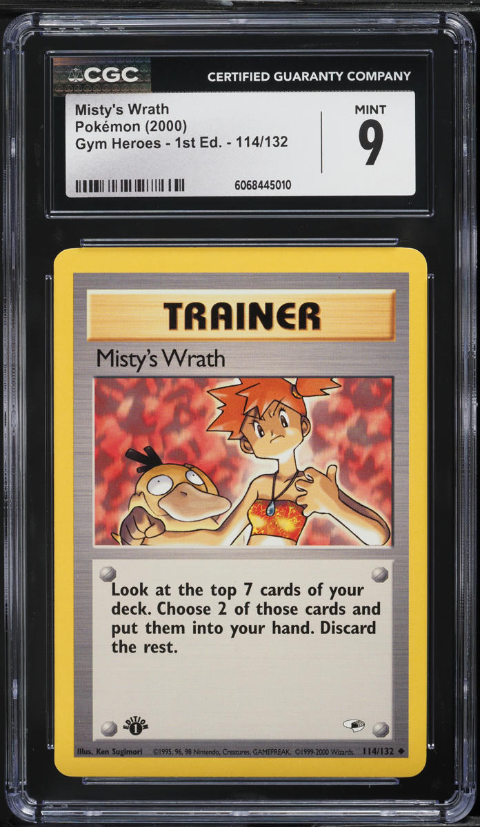 2000 Pokemon Gym Heroes 1st Edition Misty's Wrath #114 CGC 9 MINT