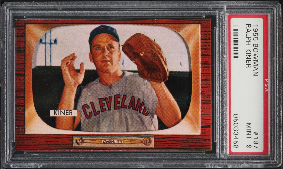 1955 Bowman Ralph Kiner #197 PSA 9 MINT