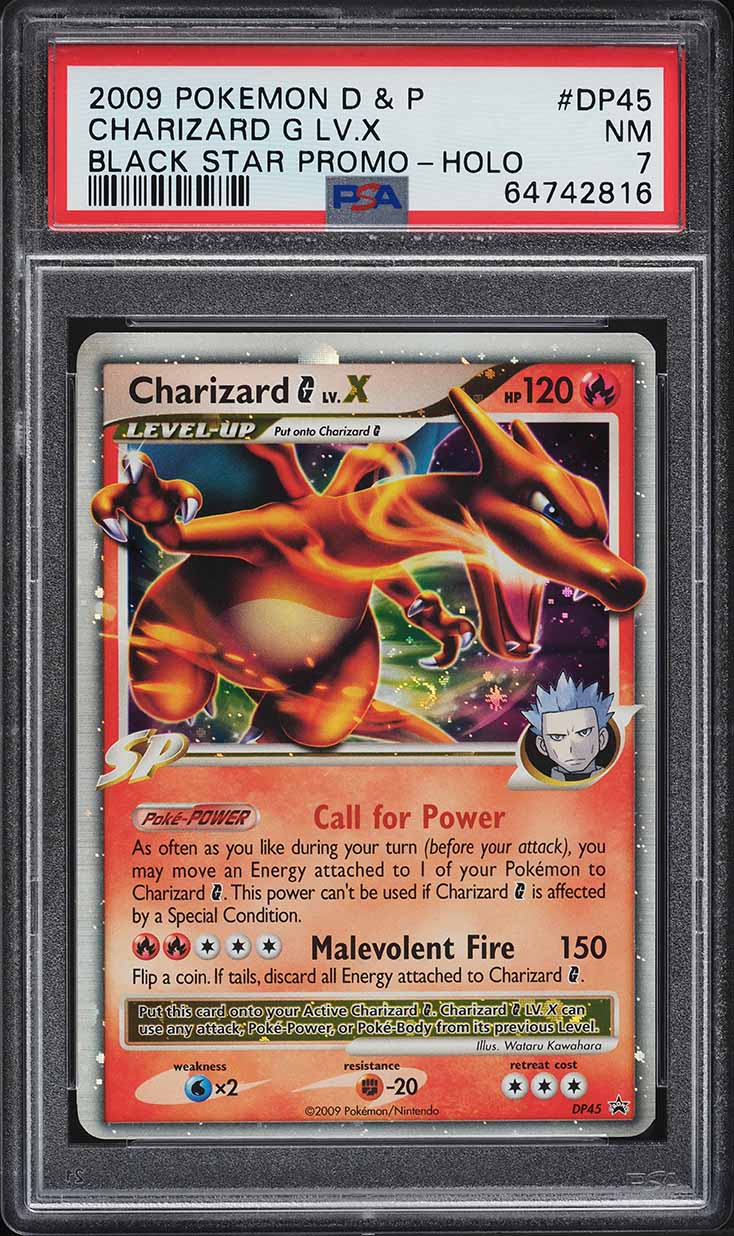 2009 Pokemon Diamond & Pearl Promo Holo Charizard G Lv.X #DP45 PSA 7 NRMT