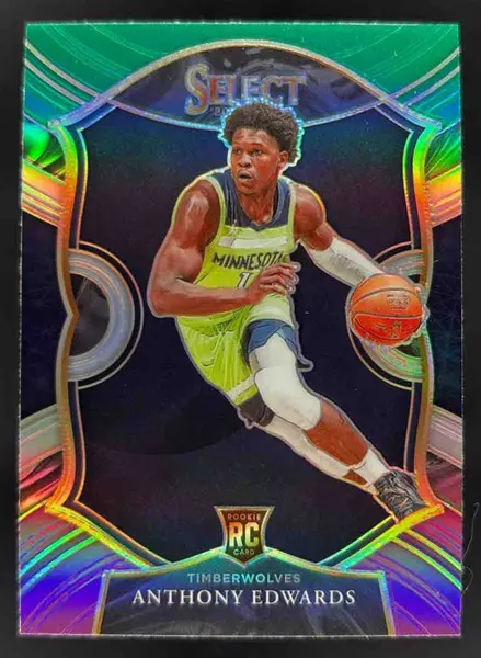 2020-21 Panini Select Tri Color Prizms #61 Anthony Edwards RC Concourse