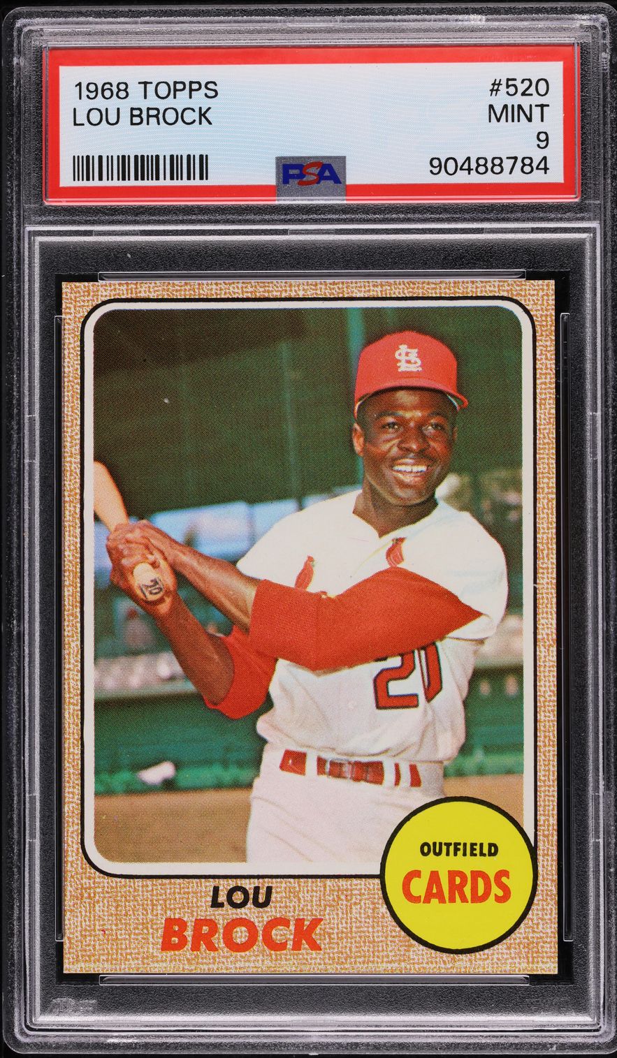1968 Topps Lou Brock #520 PSA 9 MINT